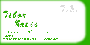 tibor matis business card